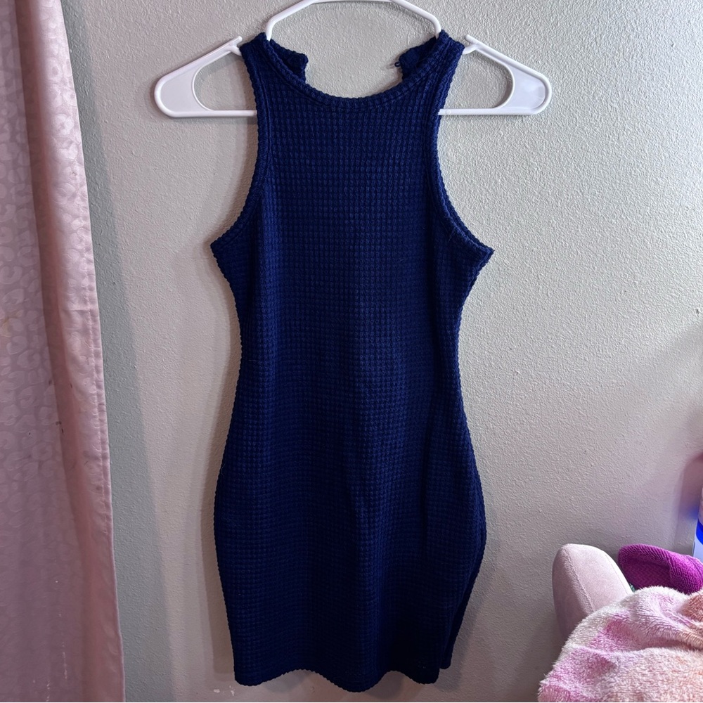 Navy Blue Sleeveless Dress